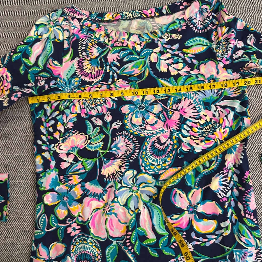 LILLY PULITZER - Aleah Boatneck Long-sleeved Floral Shirt - Picture 3 of 4